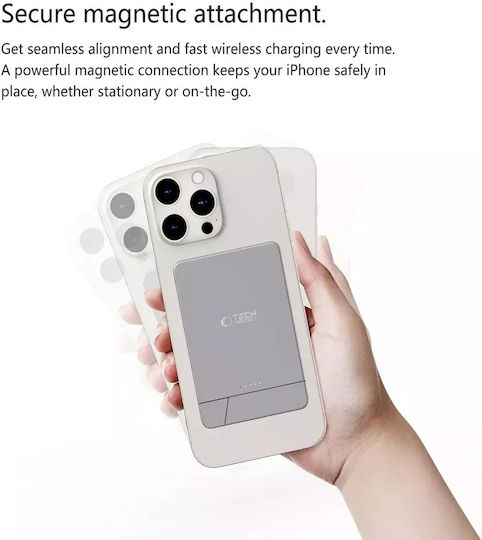 Tech-Protect PB14 MagSafe Power Bank 5000mAh 7.5W with USB-C Port Gray view 5