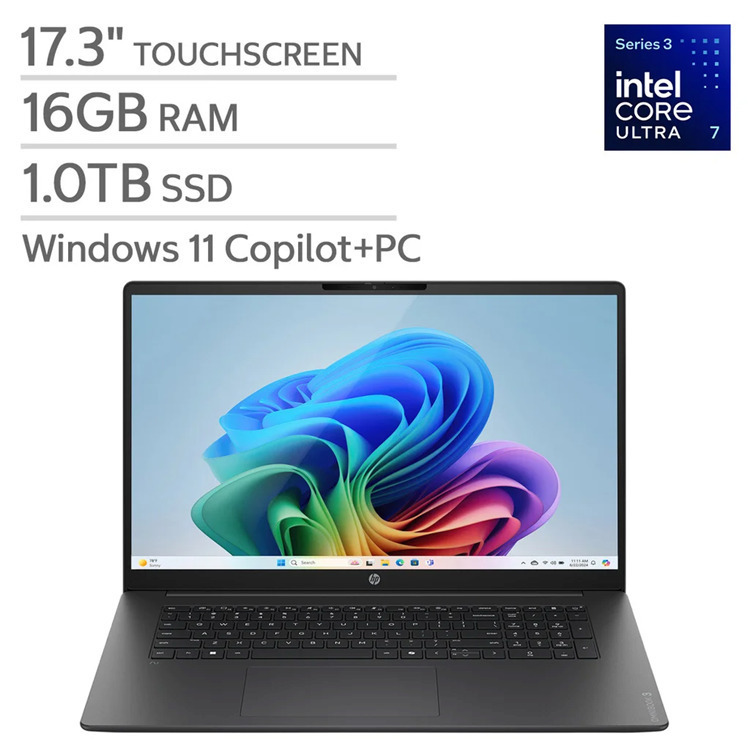HP OmniBook 3 AI 17-df0575cl 17.3" IPS FHD (Ultra 7-355/16GB/1TB SSD/W11 Home) (US Keyboard)