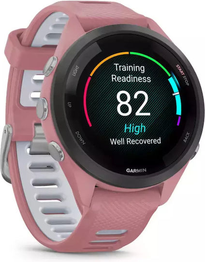Garmin Forerunner 265s Waterproof Smartwatch with Heart Rate Monitor (Light Pink/Whitestone) view 7