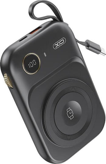 XO PR270 Power Bank 10000mAh 22.5W with USB-A Port and USB-C Power Delivery Port Black