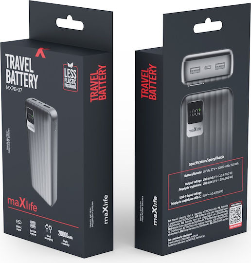 Maxlife MXPB-07 Power Bank 20000mAh Black vista 5