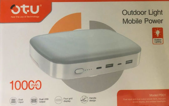 OTU PB01 Power Bank 10000mAh with 2 USB-A Ports White