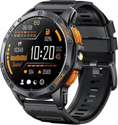 Lemfo K67 48mm Smartwatch with Heart Rate Monitor (Black)