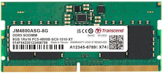 Transcend DDR5 with Module 1x8GB and Speed 4800 for Laptop JM4800ASG-8G view 3