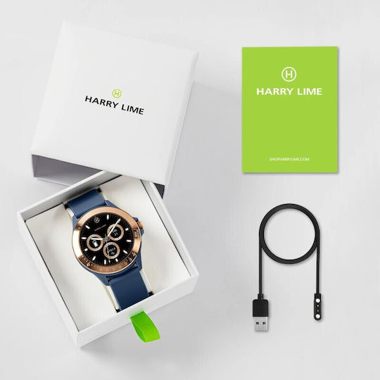 Harry Lime Aluminium 46mm Smartwatch with Heart Rate Monitor (Blue) view 7