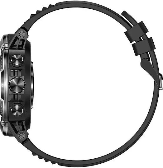 Nubi NX1 49mm Smartwatch with Heart Rate Monitor (Black) view 3