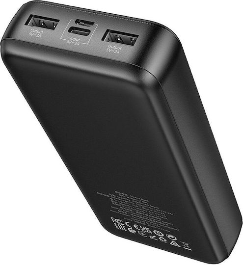 Hoco J128A Power Bank 20000mAh with 2 USB-A Ports Black view 2