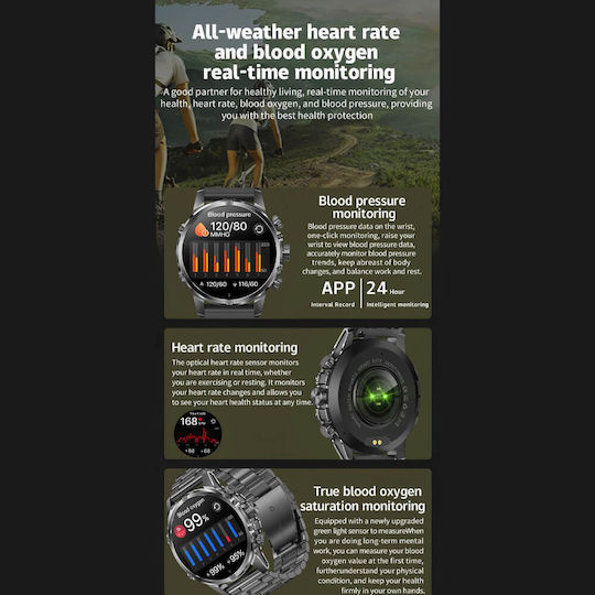 Microwear CF53 Smartwatch with Heart Rate Monitor (White Silicone) view 4