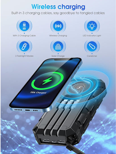 Solar Power Bank 49920mAh with 2 USB-A Ports and USB-C Port view 7