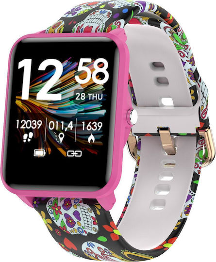 Bemi KIX-M Smartwatch with Heart Rate Monitor (Pink) view 3