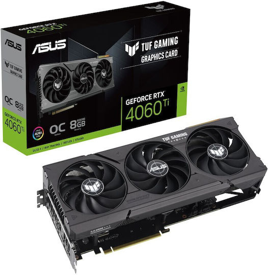 Asus GeForce RTX 4060 Ti 8GB GDDR6 TUF Gaming OC Graphics Card view 1