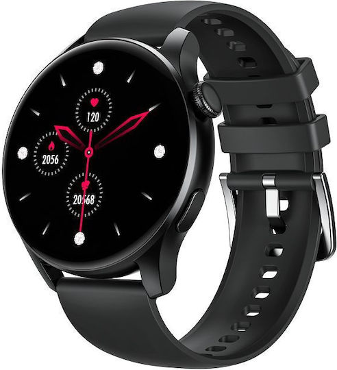 GT5 Smartwatch with Heart Rate Monitor (Black) vue 3