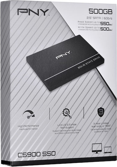 PNY CS900 SSD 500GB 2.5'' SATA III SSD7CS900-500-RB vue 4
