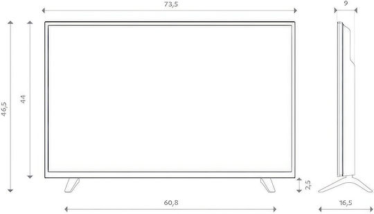 Hyundai Television 32" HD Ready LED HLP32T329 (2024) view 3