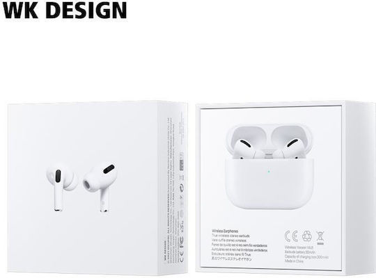 WK V02 In-ear Bluetooth Handsfree Earphones with Charging Case White view 2