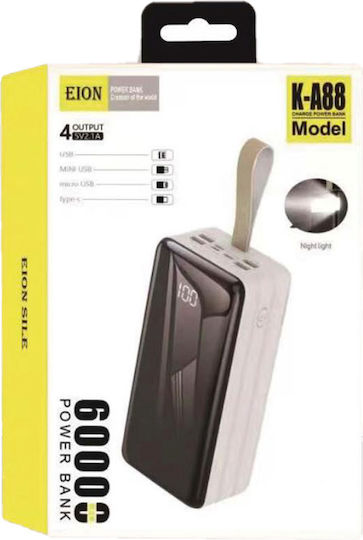 EION K-A88 Power Bank 60000mAh with 4 USB-C Ports Black view 1