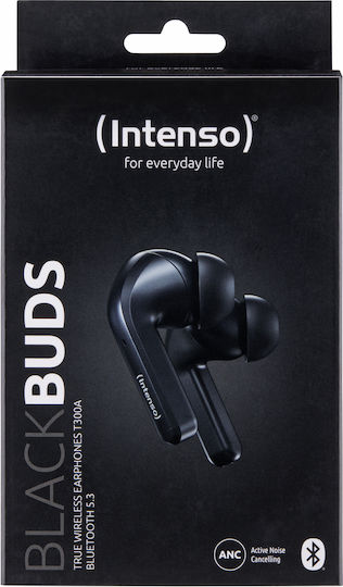 Intenso Black Buds T300a Bluetooth Handsfree Earphones with Charging Case Black