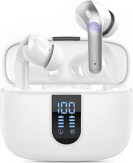 In-ear Bluetooth Handsfree Earphones with Sweat Resistance and Charging Case White view 1