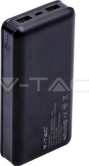 V-TAC VT-3502 Power Bank 20000mAh with 2 USB-A Ports Black view 5