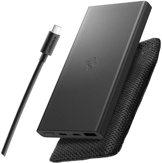 Spigen EA2210 Power Bank 10000mAh 22.5W with USB-A Port and USB-C Port Black