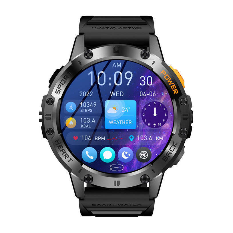 Xmart HK65 49mm Smartwatch with Pedometer Heart Rate Sensors Black view 4