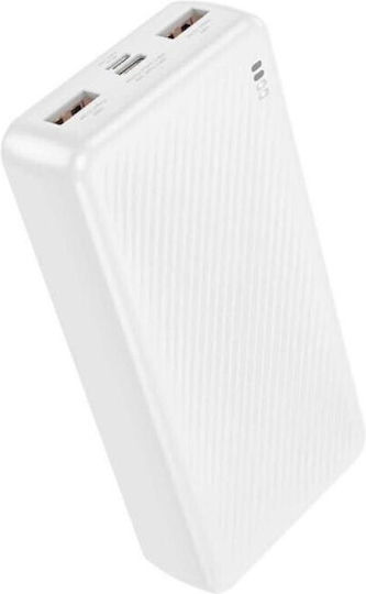 Borofone BJ56A Power Bank 10000mAh 22.5W with 2 USB-A Output Ports White view 2