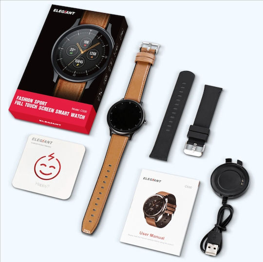 Elegiant C530 Smartwatch with Heart Rate Monitor (Black) view 6