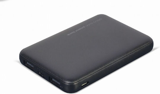 Gembird Power Bank 5000mAh 10W with 2 USB-A Ports Black vue 2