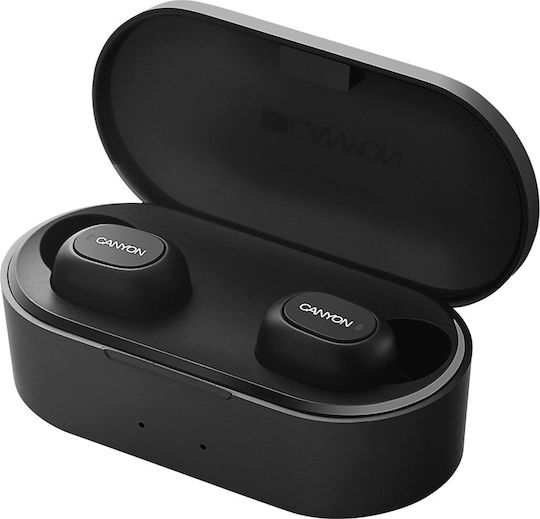 Canyon CND-TBTHS2B In-ear Bluetooth Handsfree Earphones with Charging Case Black view 2