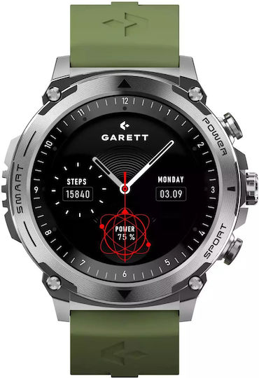Garett Atom Stainless Steel 47mm Smartwatch with Heart Rate Monitor (Silver) view 7