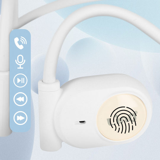 LinQ R208 Open Ear Bluetooth Handsfree Earphones with Sweat Resistance White view 4