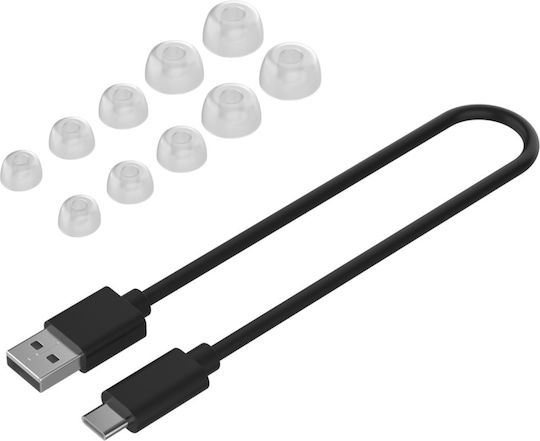 Nagaoka BT831LL In-ear Bluetooth Handsfree Earphones with Sweat Resistance and Charging Case Charcoal Gray view 3