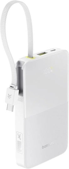 Baseus EnerFill FC51 Bipow2 Pro Power Bank 10000mAh 22.5W with USB-A Port and USB-C Power Delivery Port White