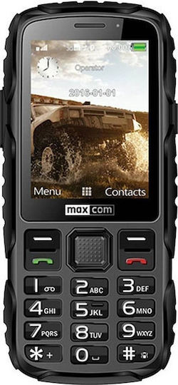 MaxCom Strong MM920 Single SIM Resistant Mobile with Buttons Black view 2