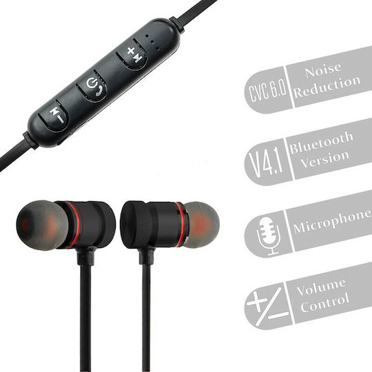 XT-6 In-ear Bluetooth Handsfree Earphones with Sweat Resistance Black view 2