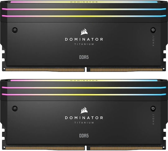 Corsair Dominator Titanium RGB XMP DDR5 64GB RAM with 2x32GB Modules and Speed 6400 for Desktop CMP64GX5M2B6400C32 view 3