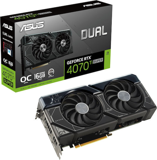 Asus GeForce RTX 4070 Ti Super 16GB GDDR6X Dual OC Graphics Card vue 3
