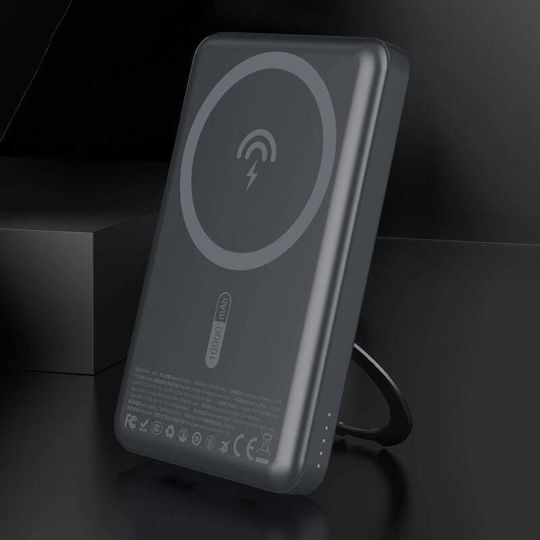 Dudao K28S MagSafe Power Bank 5000mAh 20W with USB-C Port Power Delivery Gray view 4