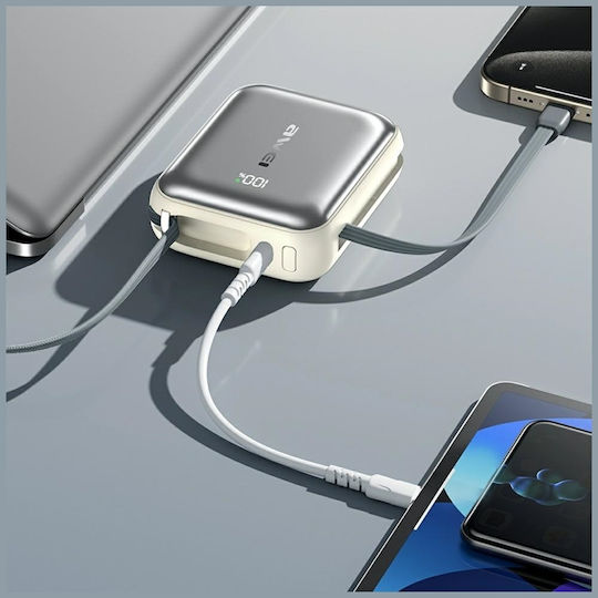 Awei C03 Power Bank 20000mAh 45W with USB-A Port and USB-C Port Silver view 3