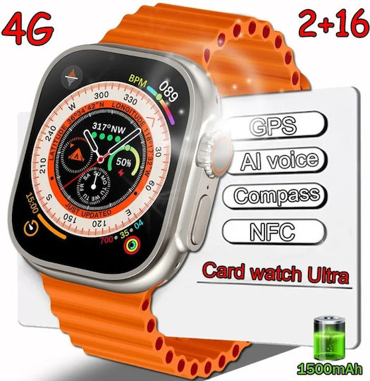BW9 Ultra 49mm Smartwatch with Heart Rate Monitor (White) view 2