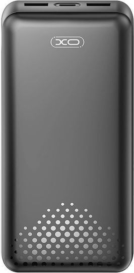XO PB313 Power Bank 20000mAh with 2 USB-A Ports and USB-C Port Black view 1
