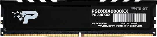 Patriot Signature Premium DDR5 with Module 1x16GB and Speed 5600 for Desktop PSP516G560081H1