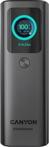 Canyon OnPower 265 20000mAh 165W with USB-A Port and USB-C Port Power Delivery Quick Charge 2.0 Quick Charge 3.0 Black view 3