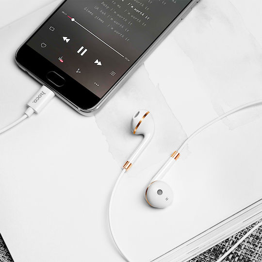 Hoco L8 Earbud Bluetooth Handsfree Earphones White view 5