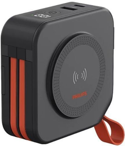 Philips Power Bank 10000mAh with USB-A Port and USB-C Port Black vue 4