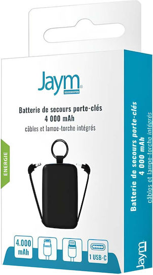 Jaym Power Bank 4000mAh Black view 4