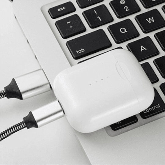 i666 Earbud Bluetooth Handsfree Earphones with Charging Case White view 3