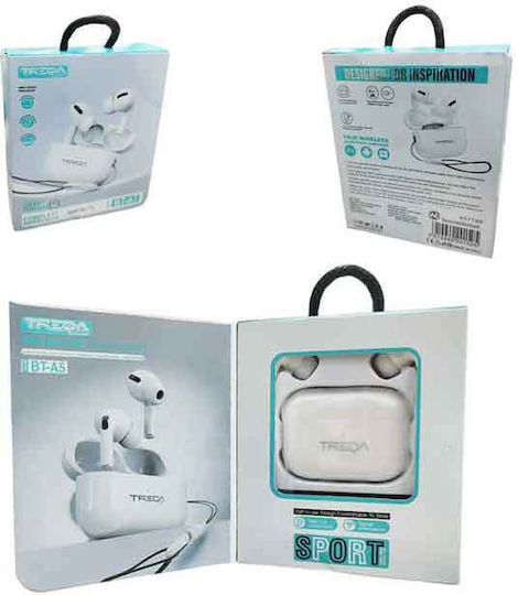 Treqa In-ear Bluetooth Handsfree Earphones with Sweat Resistance and Charging Case White view 2