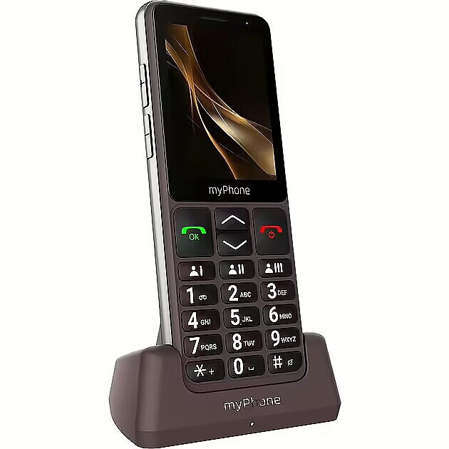 MyPhone Bueno LTE Dual SIM (48MB/128MB) Mobile with Large Buttons (English Menu) Praline Brown view 1