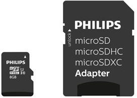 Philips microSDHC 8GB U1 V10 A1 UHS-I with Adapter view 1